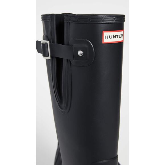 Hunter Original Tall Rain Men\'s Boots Side Adjustable Waterproof Black 10 M